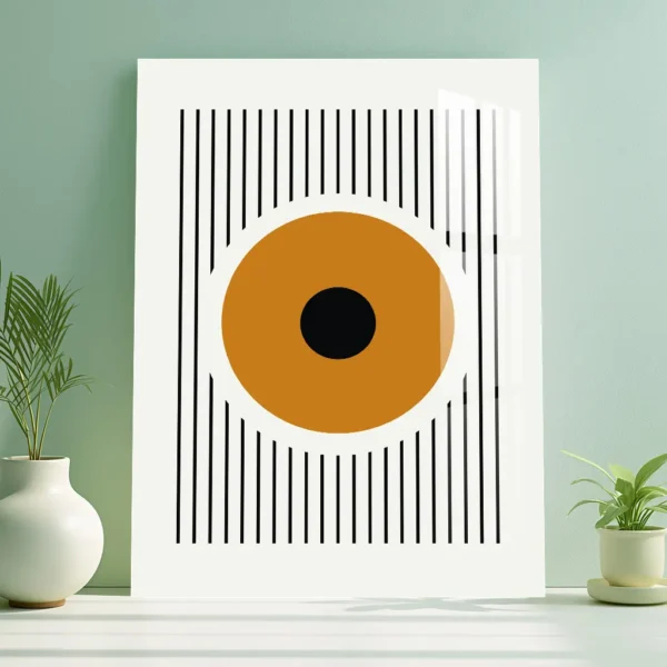 Bauhaus Eye-Inspired Design – Geometric Metal Poster